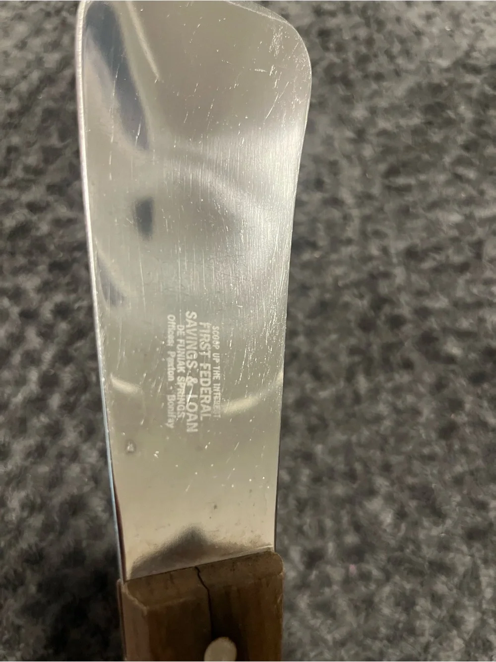 Vtg Vernco Ice Cream Spade Spoon Scoop Stainless Wood Handle Japan